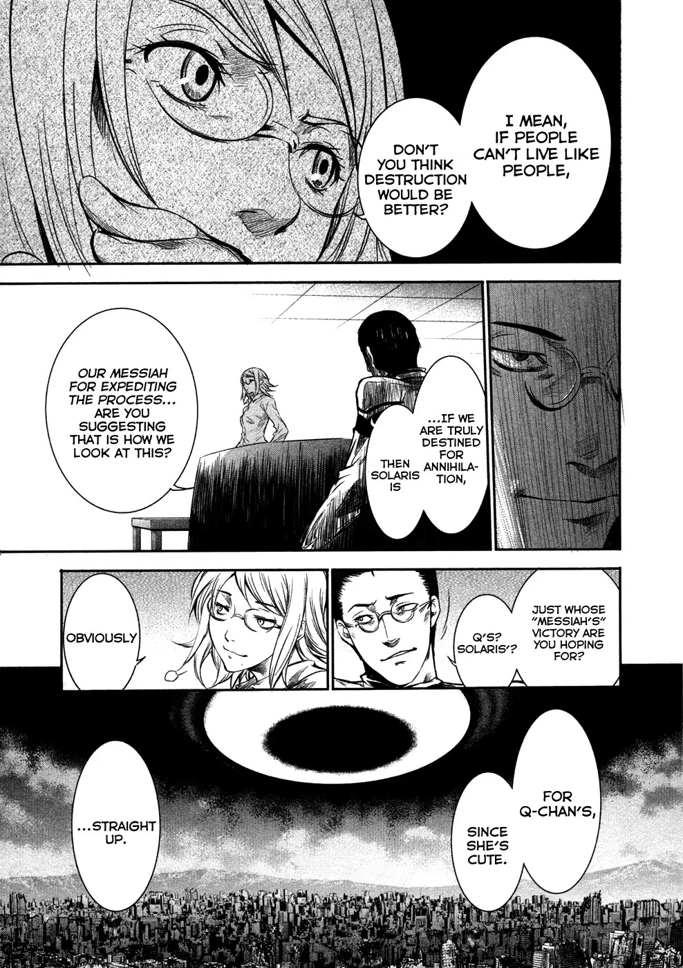 Q (SHIHIRA Tatsuya) Chapter 17 page 9 - Chapter 17: Decisive battle! Q (kuu) VS Q (kyuu)