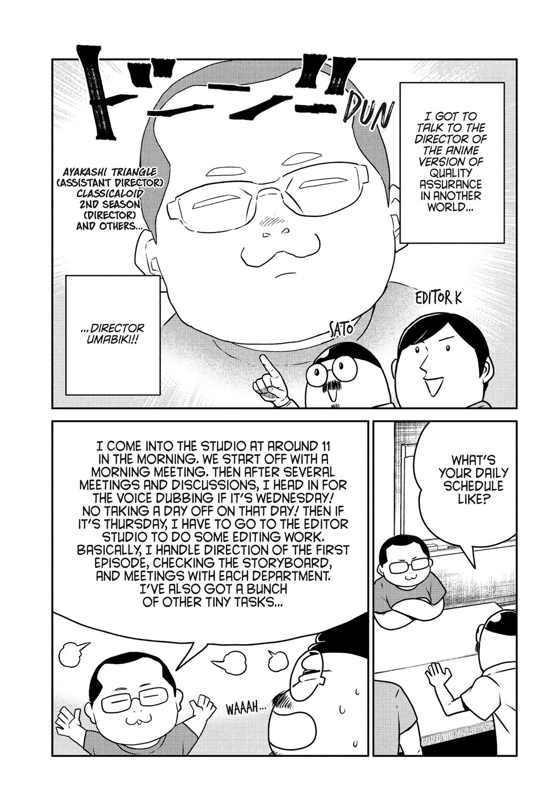 Quality Assurance in Another World Chapter 111.5 page 5 - Chapter 111.5: Anime Production Report
