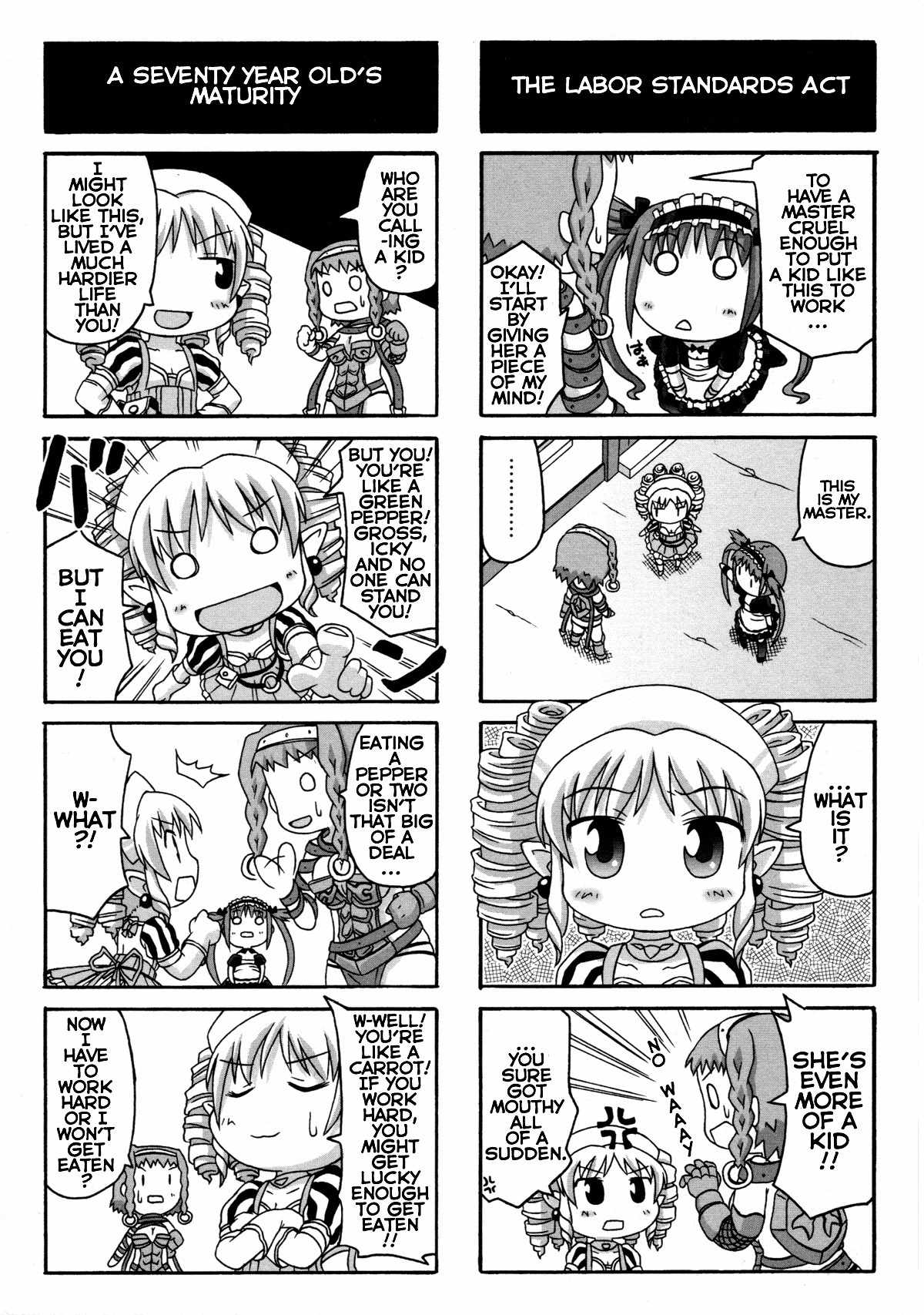 Queen's Blade Anthology Comics Chapter 1.14 page 4 - Vol.1 Chapter 14: Who are You Calling a Kid!?