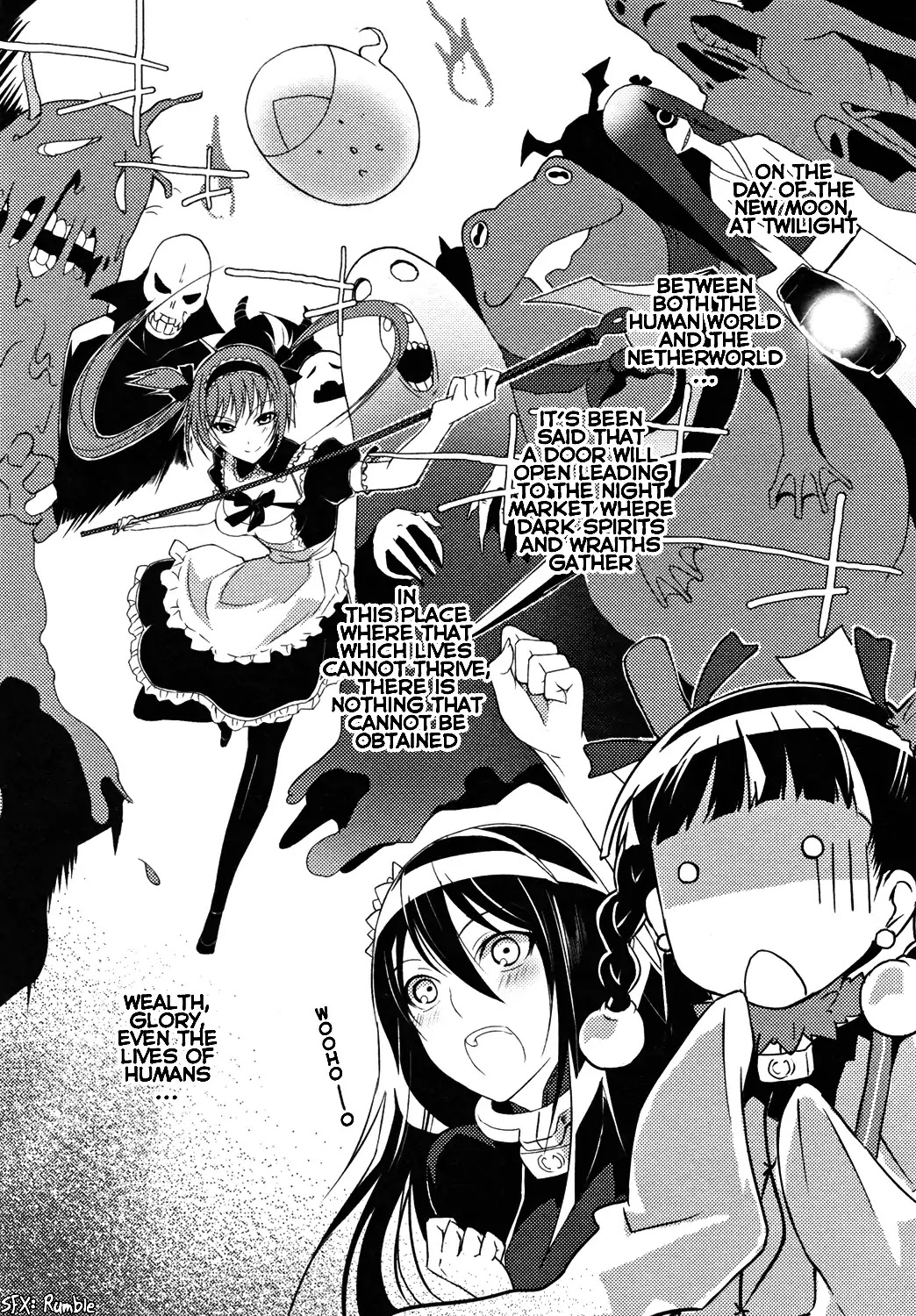 Queen's Blade Rebellion: Zero Chapter 12 page 3 - Chapter 12: Chapter Of Red And White: At The Evil Spirits' Night Market