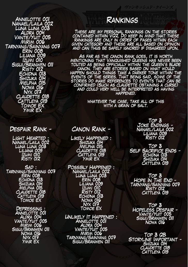 Queen's Blade - Vanquished Queens (Artbook) Chapter 1 page 25 - Chapter 1