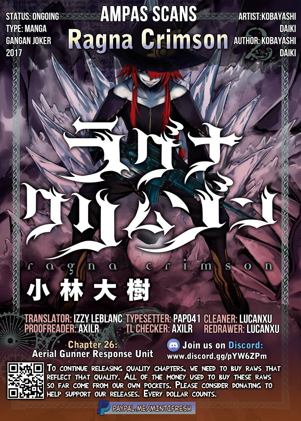 Ragna Crimson Chapter 26 page 17 - Chapter 26: Aerial Gunner Response Unit