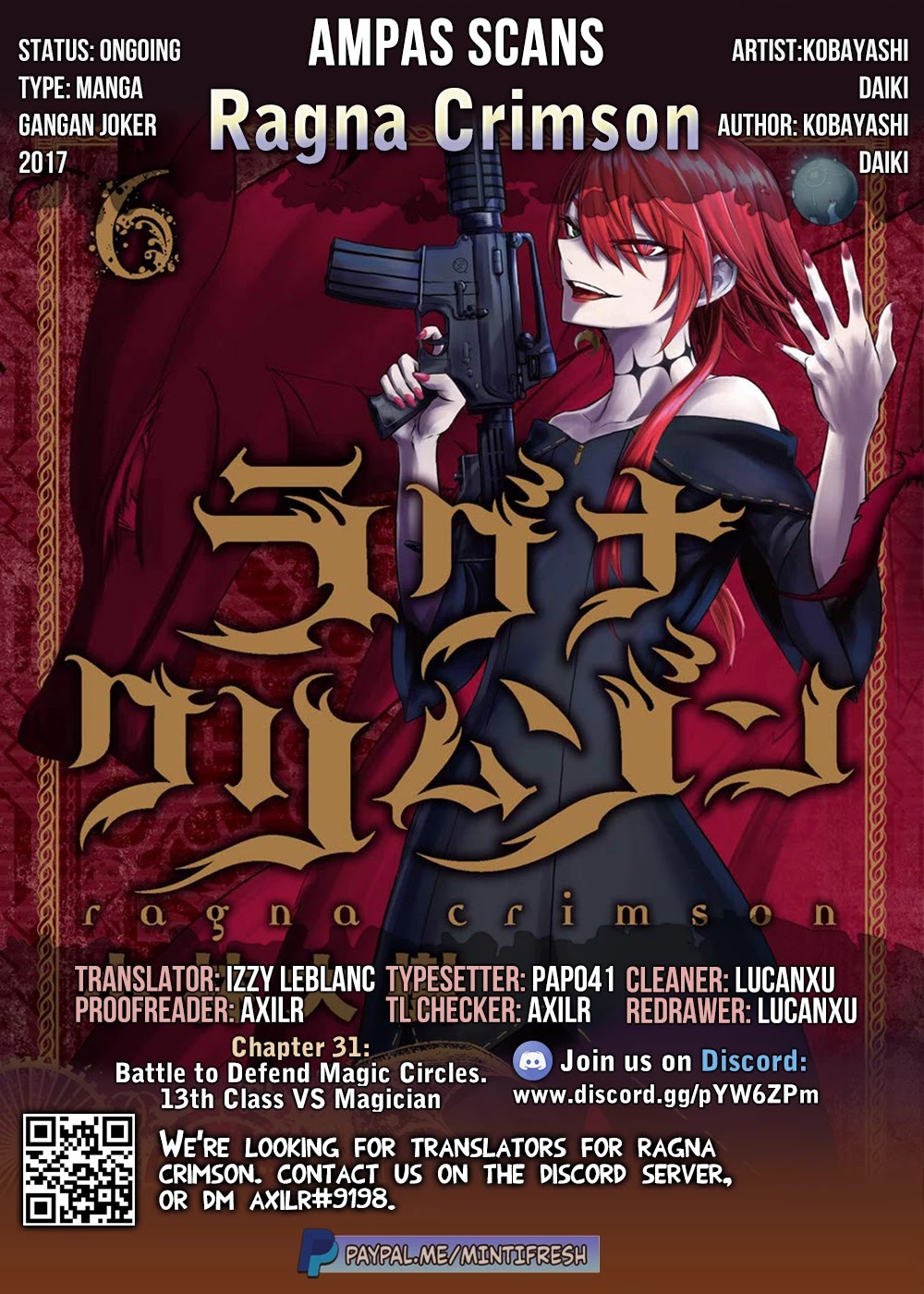 Ragna Crimson Chapter 31 page 15 - Chapter 31: Battle To Defend Magic Circles