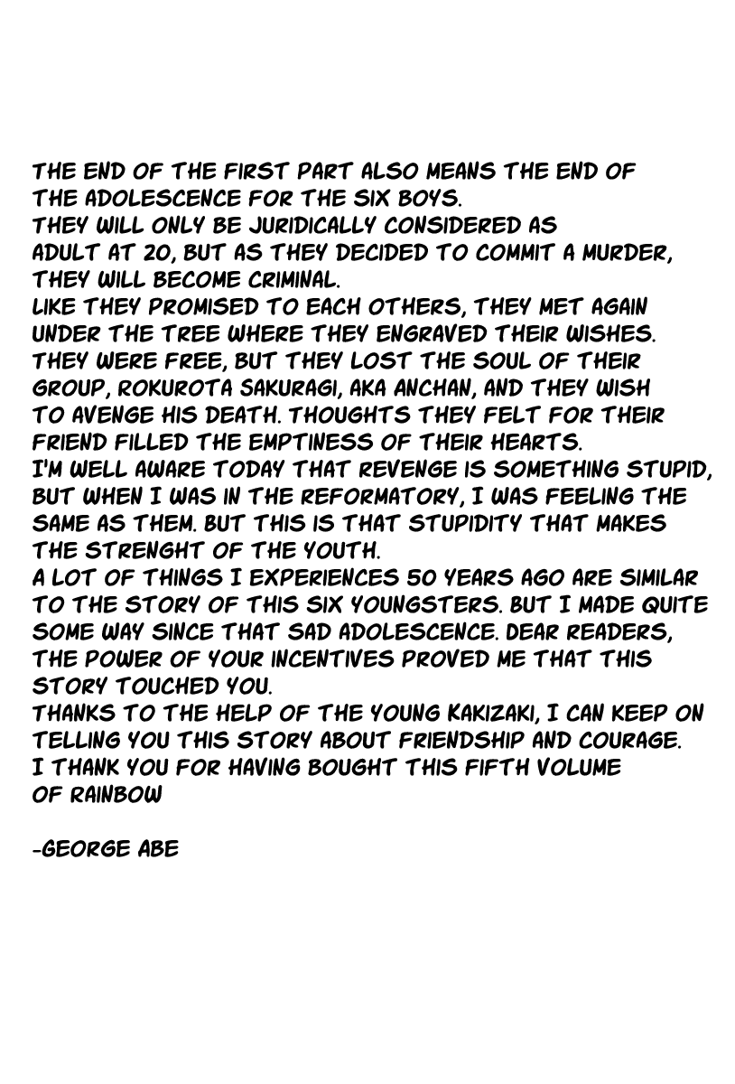 Rainbow Chapter 235.1 page 5 - Chapter 235.1: George Abe Author Notes