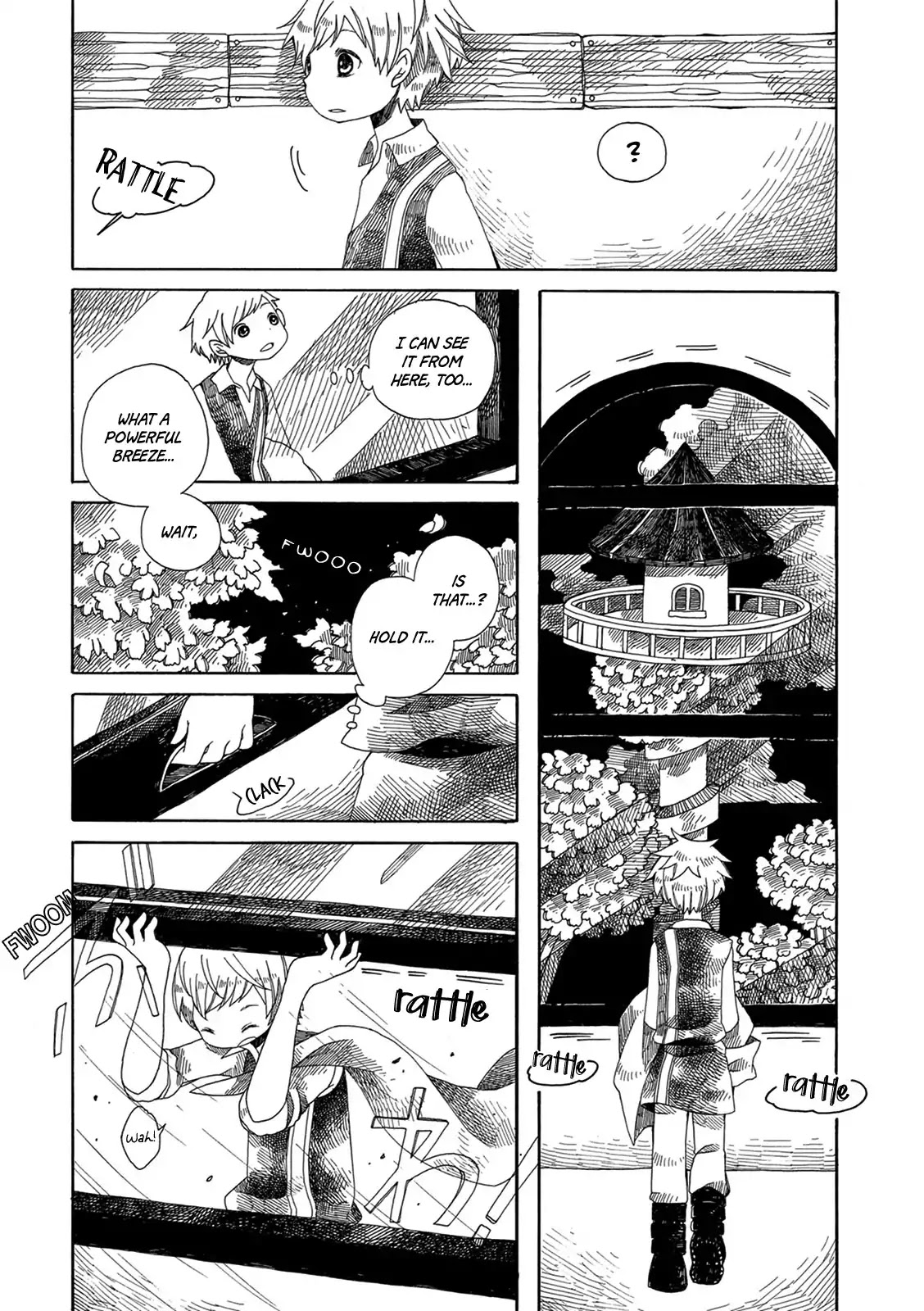 Raine and Sunny's Journey of Wind Chapter 1 page 9 - Chapter 1: Rainy Town Tower