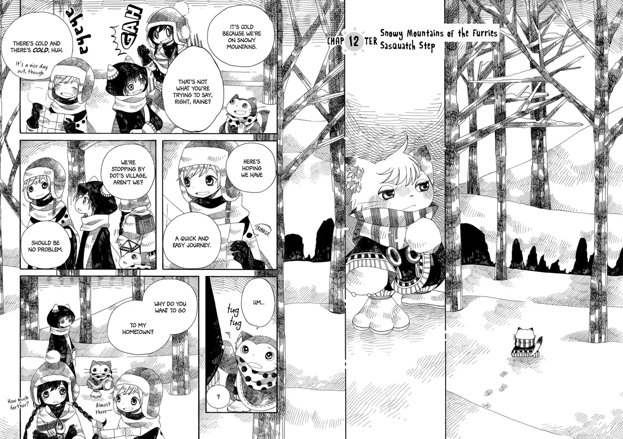 Raine and Sunny's Journey of Wind Chapter 12 page 3 - Chapter 12: Snowy Mountains of the Furries (Part 1)