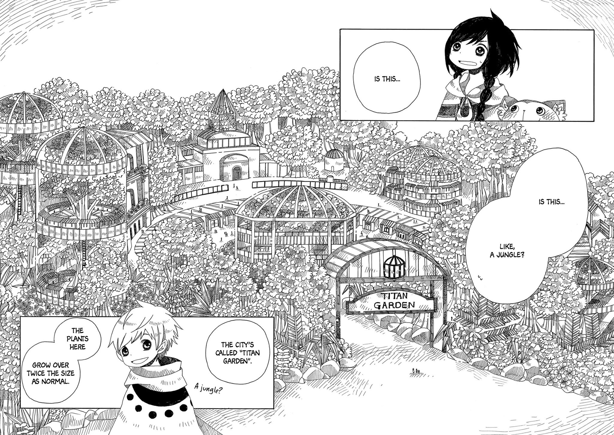 Raine and Sunny's Journey of Wind Chapter 4 page 3 - Chapter 4: Forest Kingdom (Titan Garden)