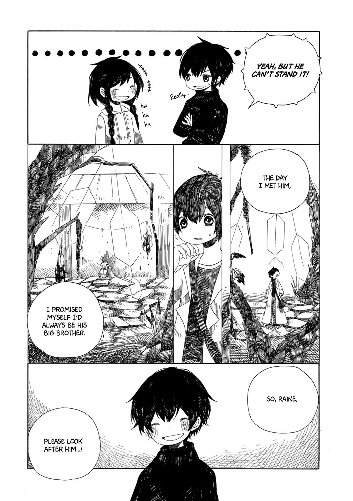 Raine and Sunny's Journey of Wind Chapter 4 page 32 - Chapter 4: Forest Kingdom (Titan Garden)