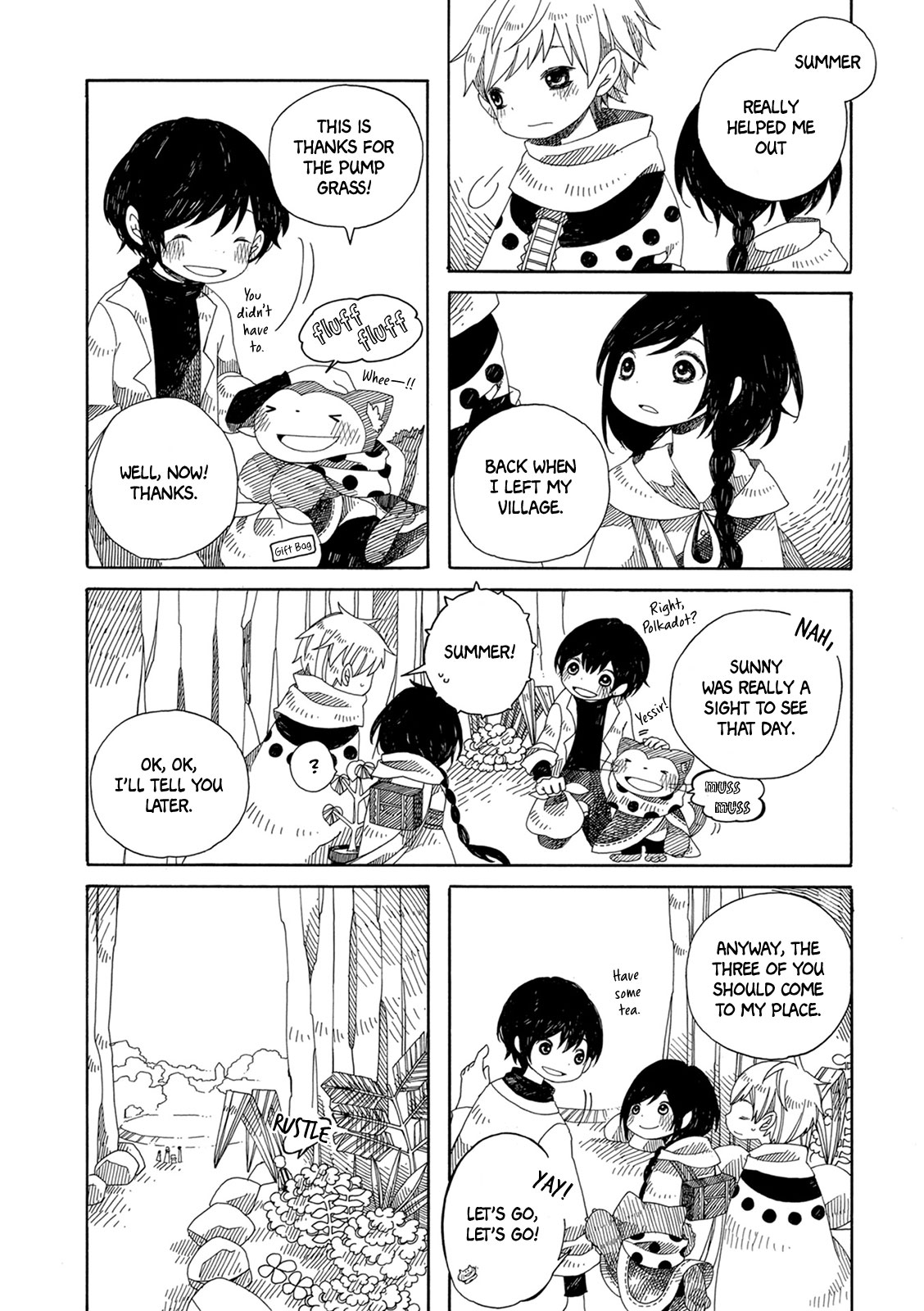 Raine and Sunny's Journey of Wind Chapter 4 page 6 - Chapter 4: Forest Kingdom (Titan Garden)