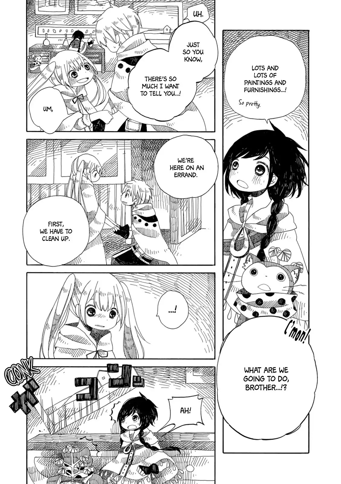 Raine and Sunny's Journey of Wind Chapter 6 page 10 - Chapter 6: Dark Forest Mansion Cleaning (Part 2)