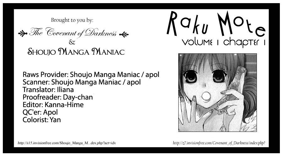 Raku Mote Chapter 1 page 1 - Chapter 1