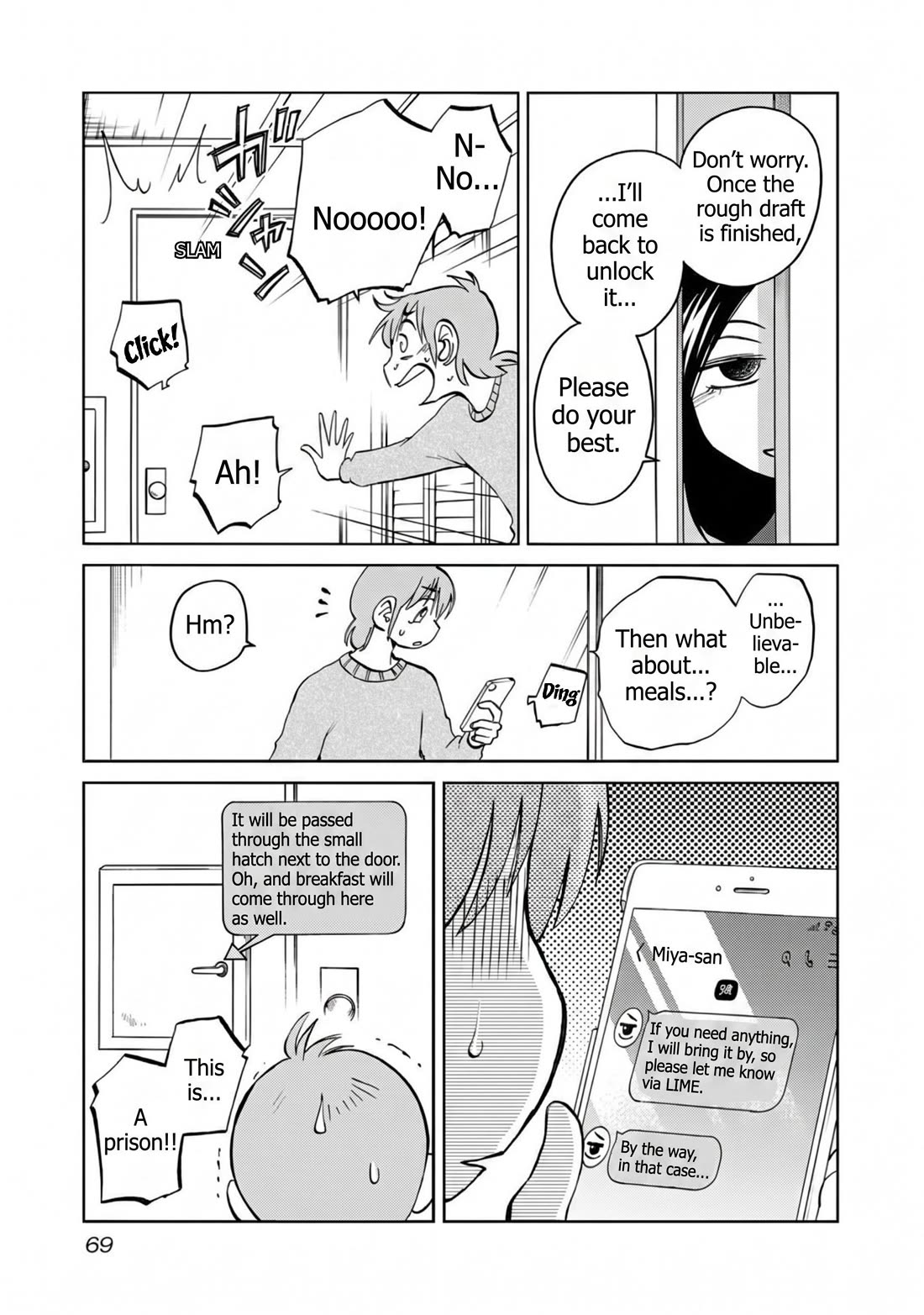 Rakujitsu no Pathos Chapter 117 page 13 - Chapter 117: They still confine authors to a hotel to finish writing even in this day and age, huh?