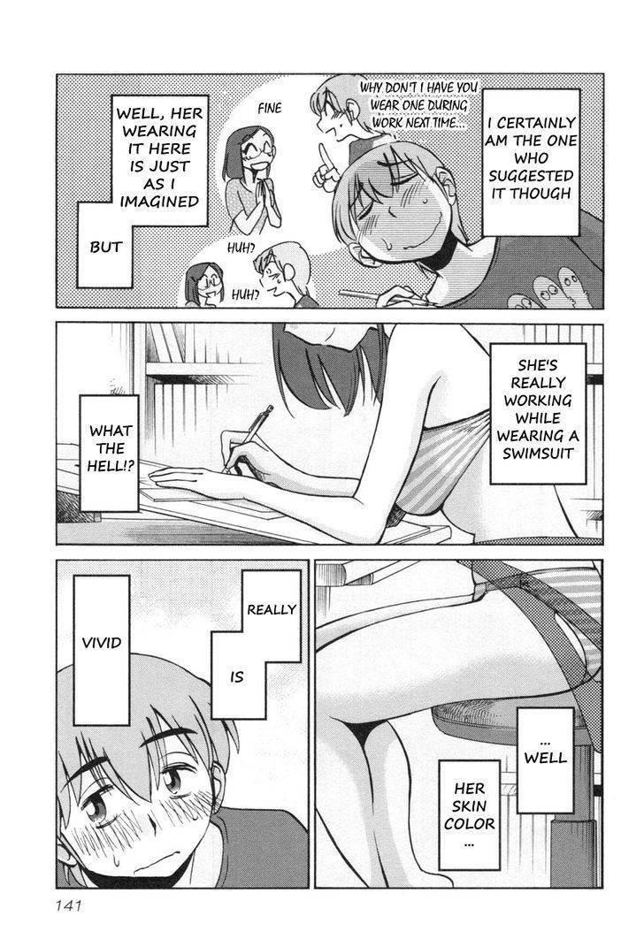 Rakujitsu no Pathos Chapter 22 page 5 - Chapter 22: Is She Really Working in a Swimsuit?