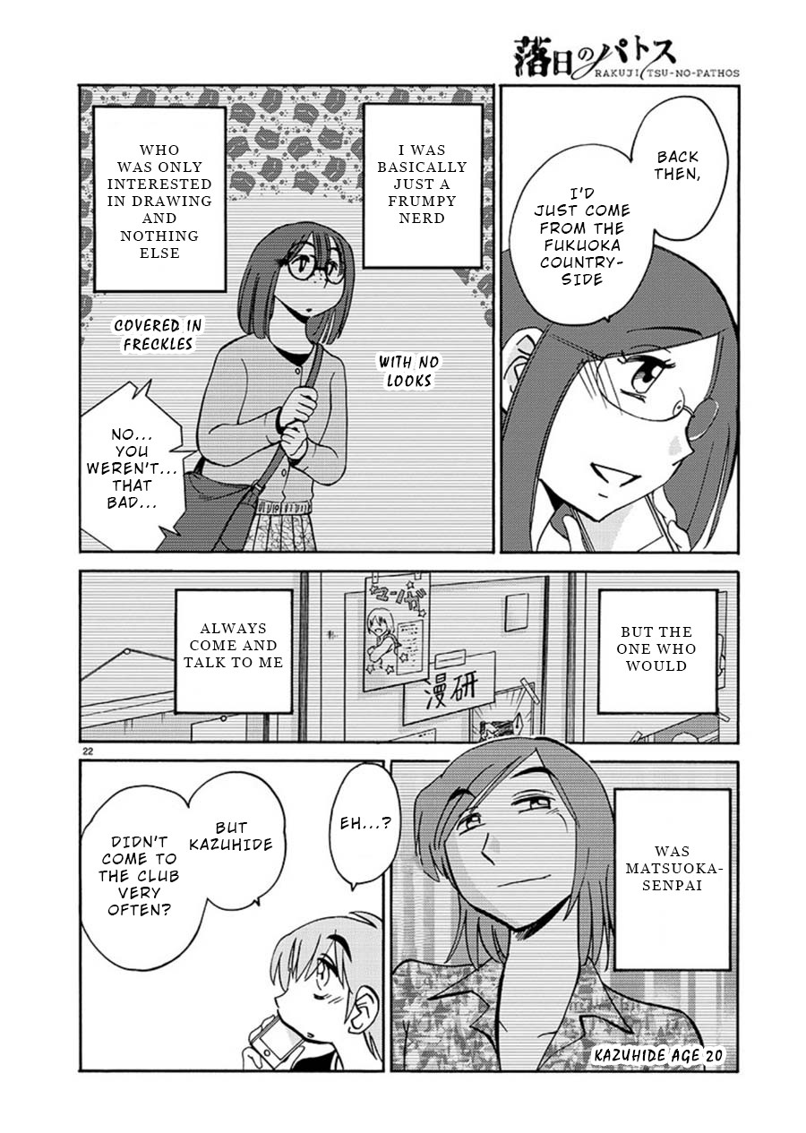 Rakujitsu no Pathos Chapter 59 page 22 - Chapter 59: Was Kazuhide so Crazy?
