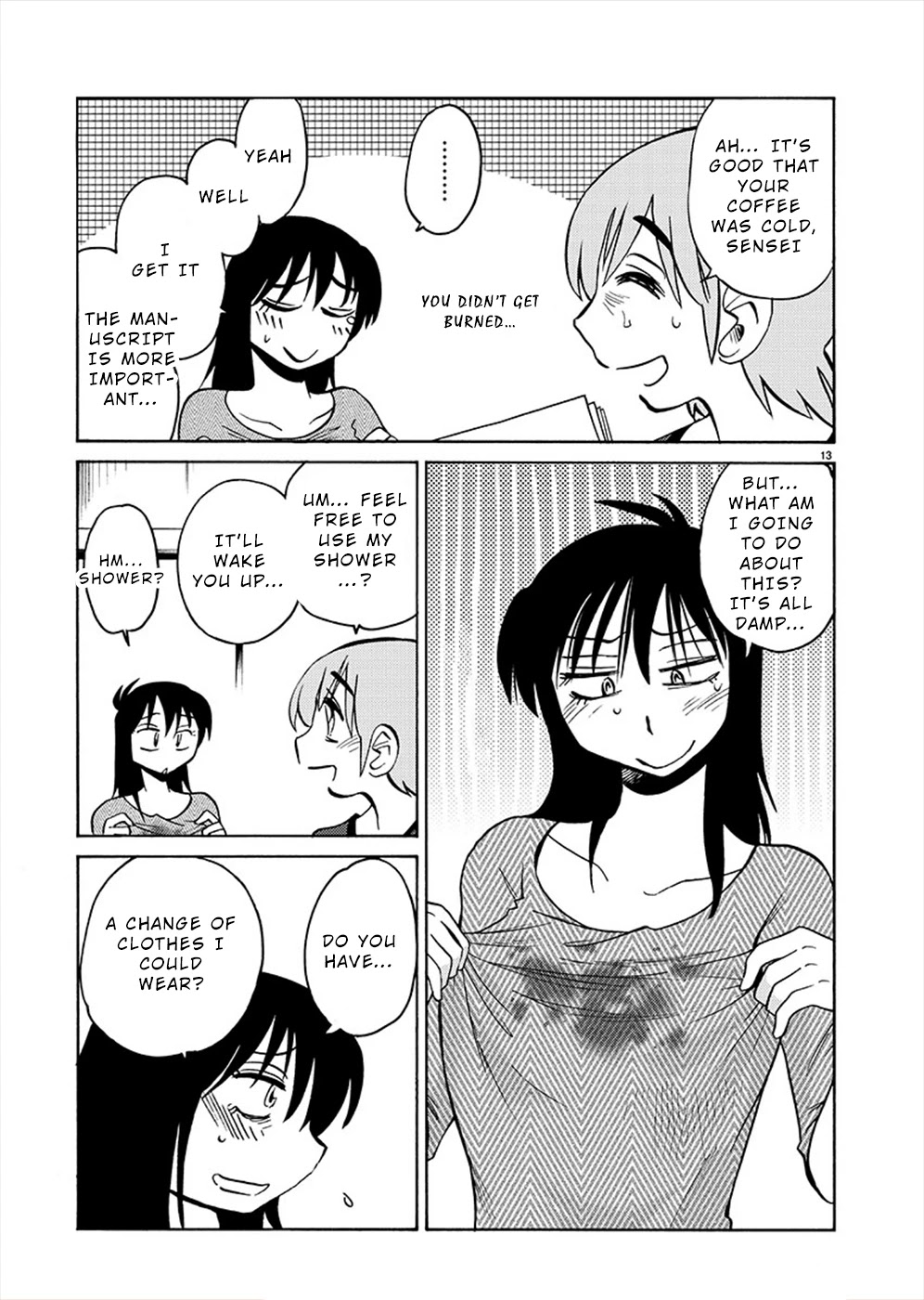 Rakujitsu no Pathos Chapter 71 page 13 - Chapter 71: Is This That ‘Boyfriend Shirt’ Thing?