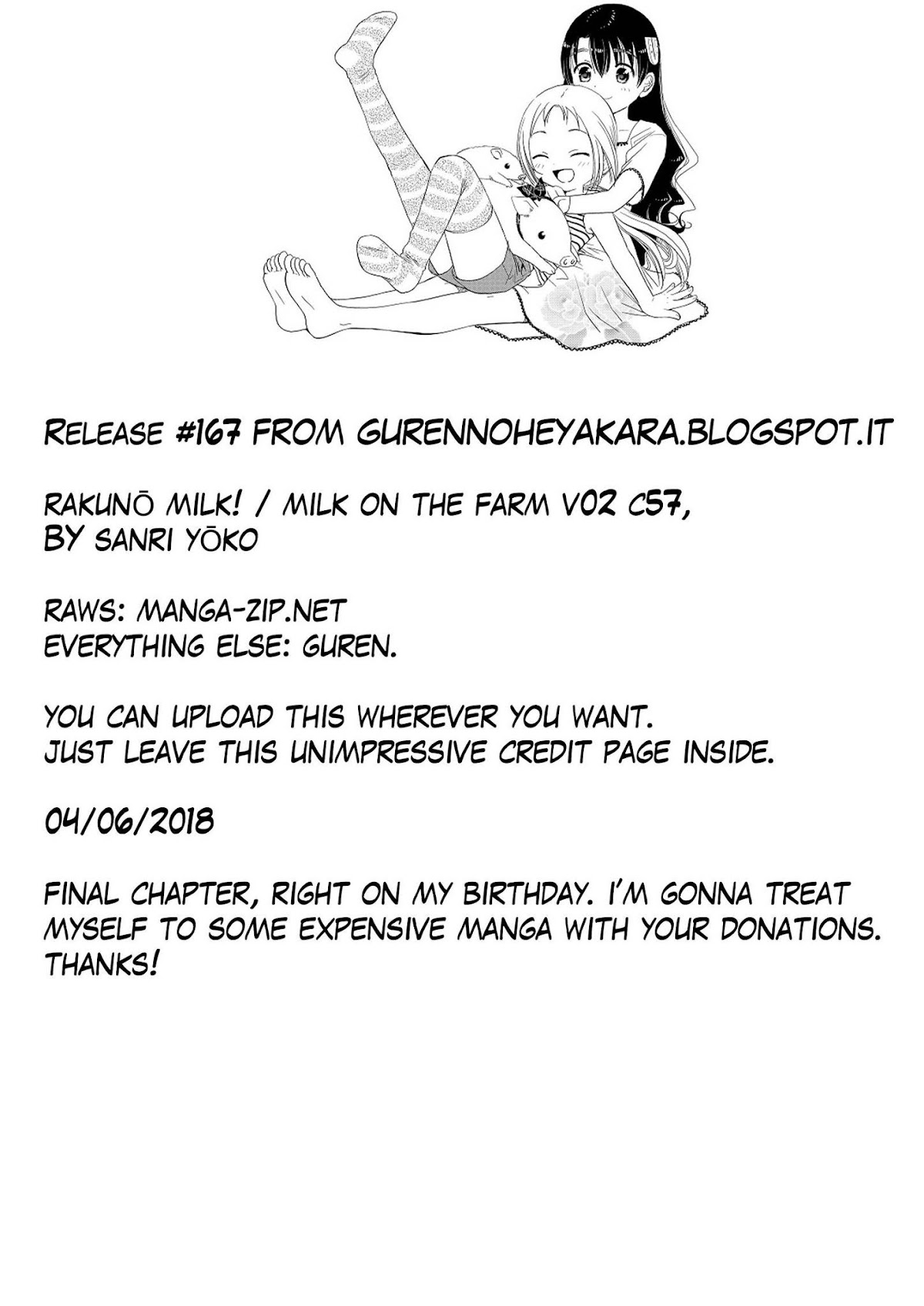 Rakunou Milk! Chapter 57 page 11 - Chapter 57: [End]
