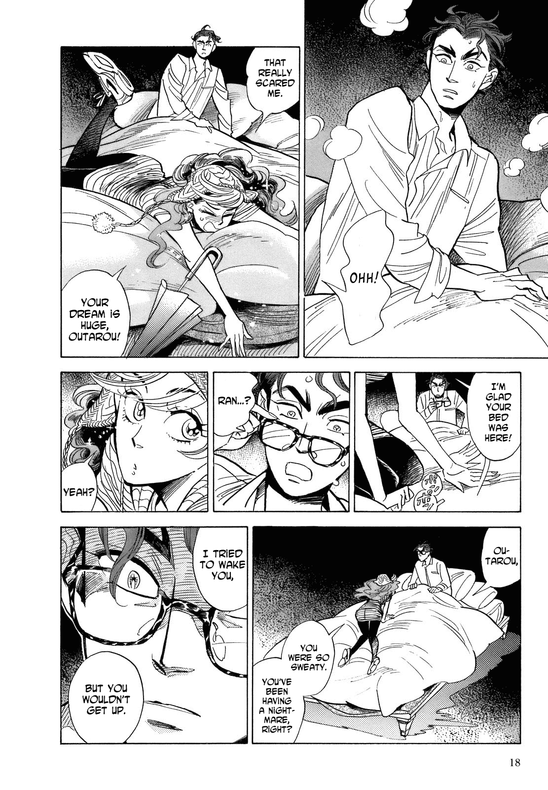 Ran to Haiiro no Sekai Chapter 12 page 18 - Chapter 12: In a Dream of Flying and Fire