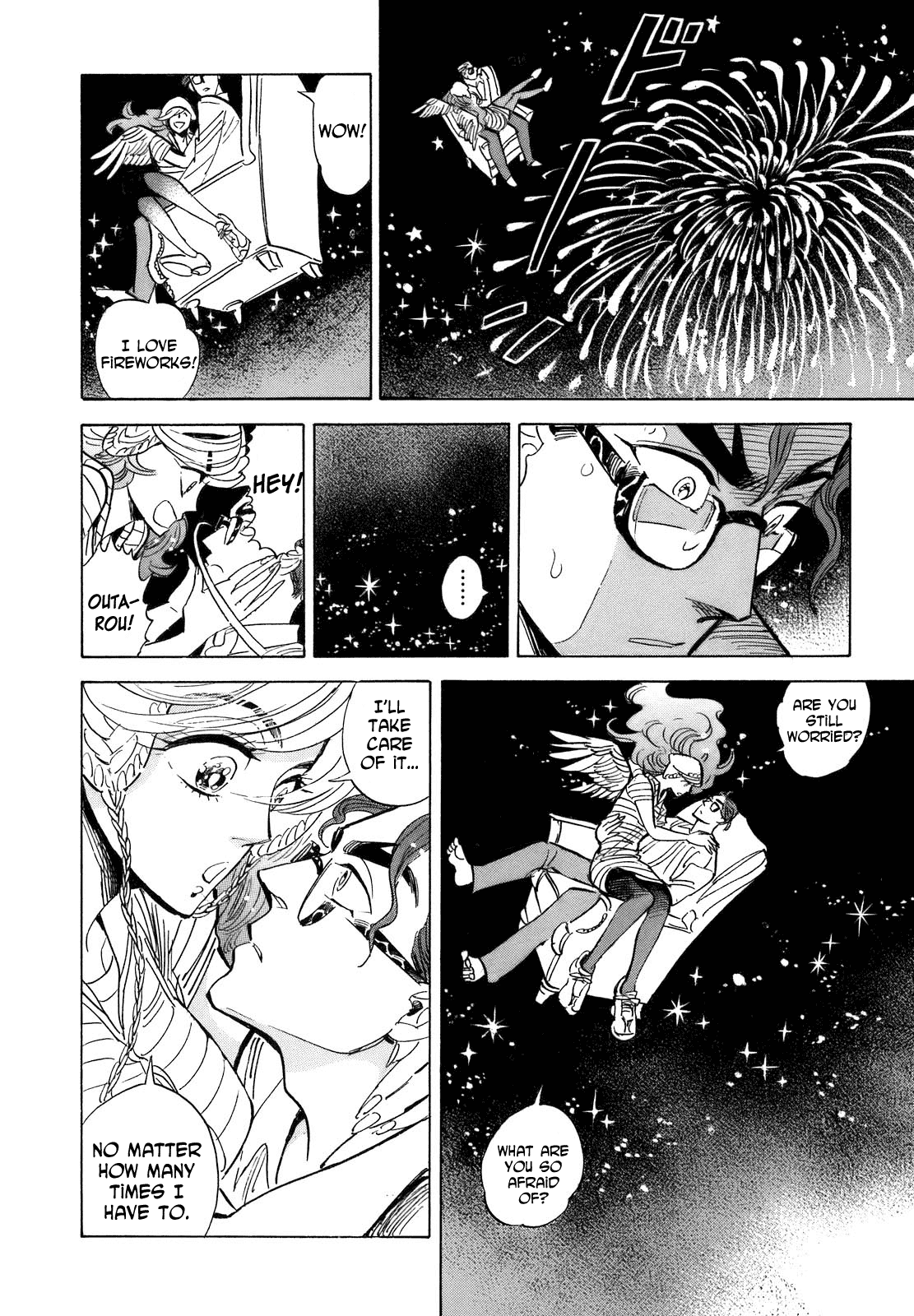 Ran to Haiiro no Sekai Chapter 12 page 34 - Chapter 12: In a Dream of Flying and Fire