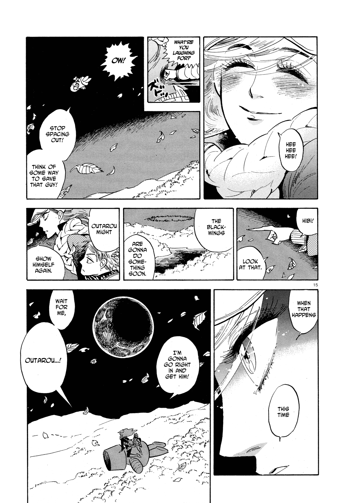 Ran to Haiiro no Sekai Chapter 28 page 15 - Chapter 28: Mr. Pudding Flies Through the Night (Part 3)