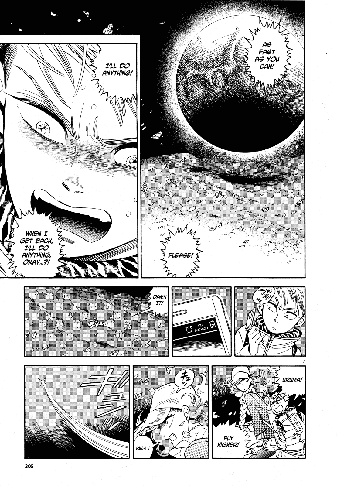 Ran to Haiiro no Sekai Chapter 28 page 7 - Chapter 28: Mr. Pudding Flies Through the Night (Part 3)