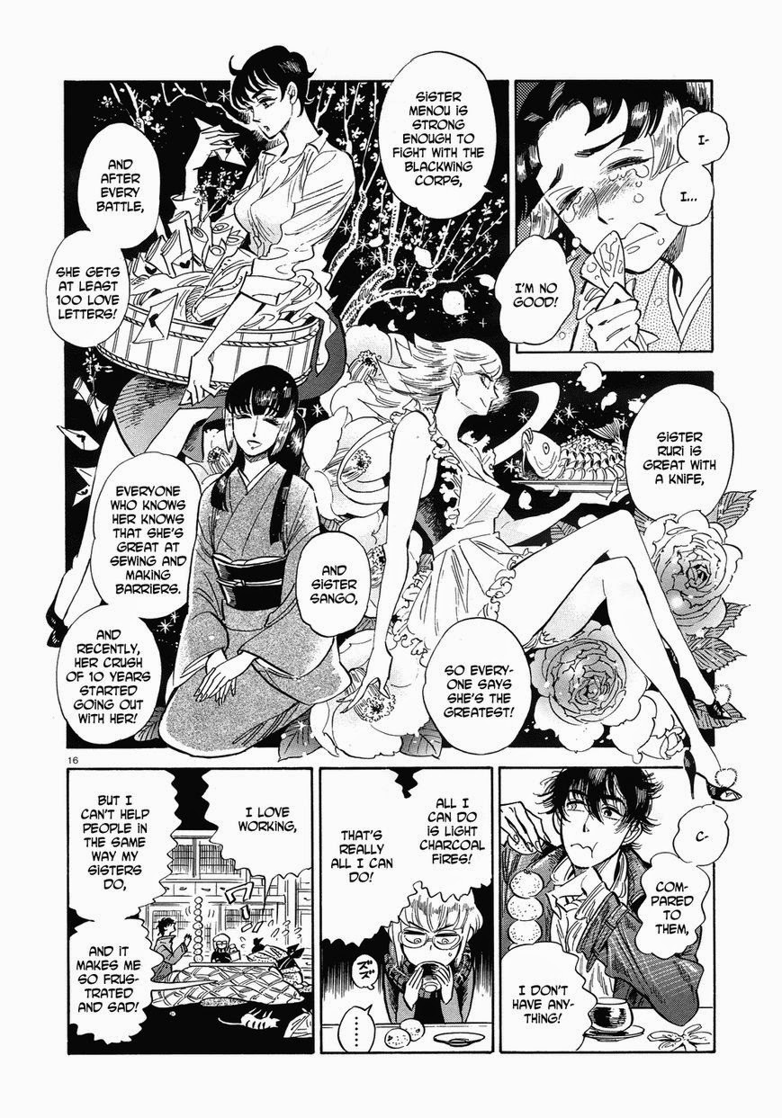 Ran to Haiiro no Sekai Chapter 37 page 16 - Chapter 37: Sorcerers are Good at Cleaning Things Up (Part 2)