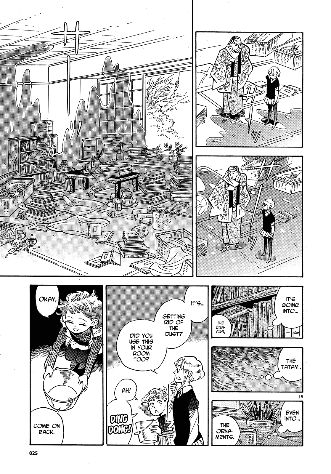 Ran to Haiiro no Sekai Chapter 42 page 15 - Chapter 42: New Year's Cleaning in Haimachi
