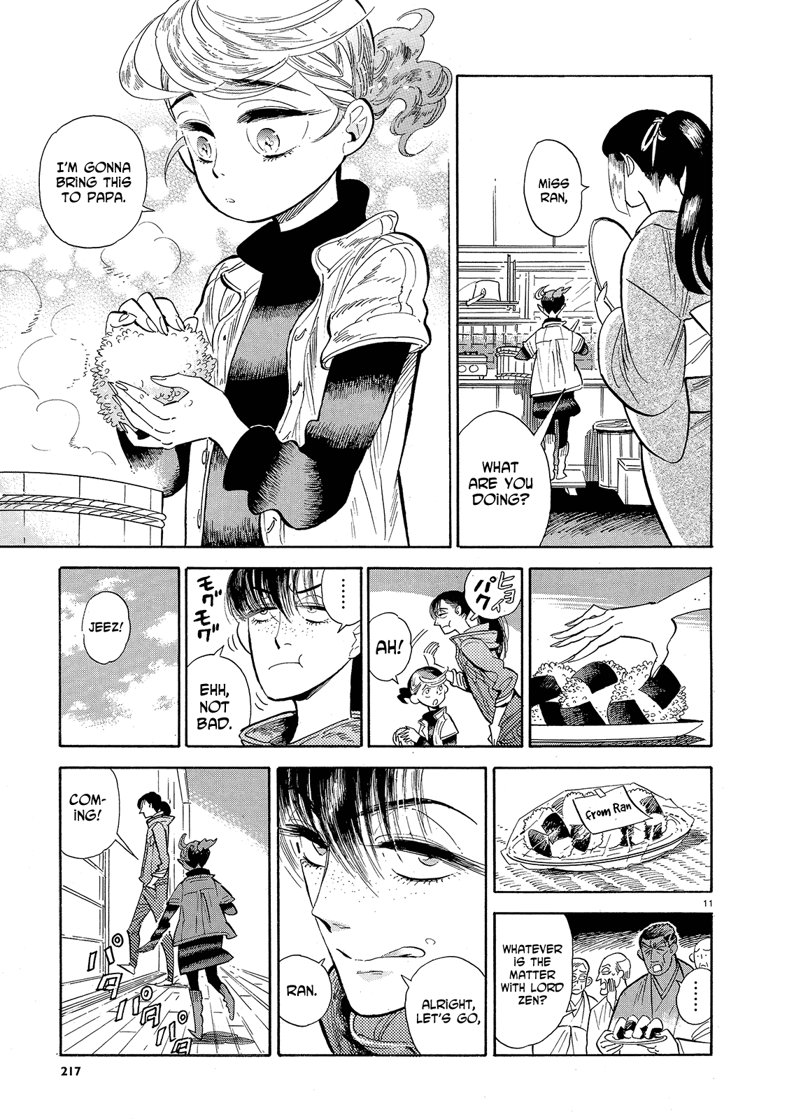 Ran to Haiiro no Sekai Chapter 43 page 11 - Chapter 43: Ran's Journey Starts Gently