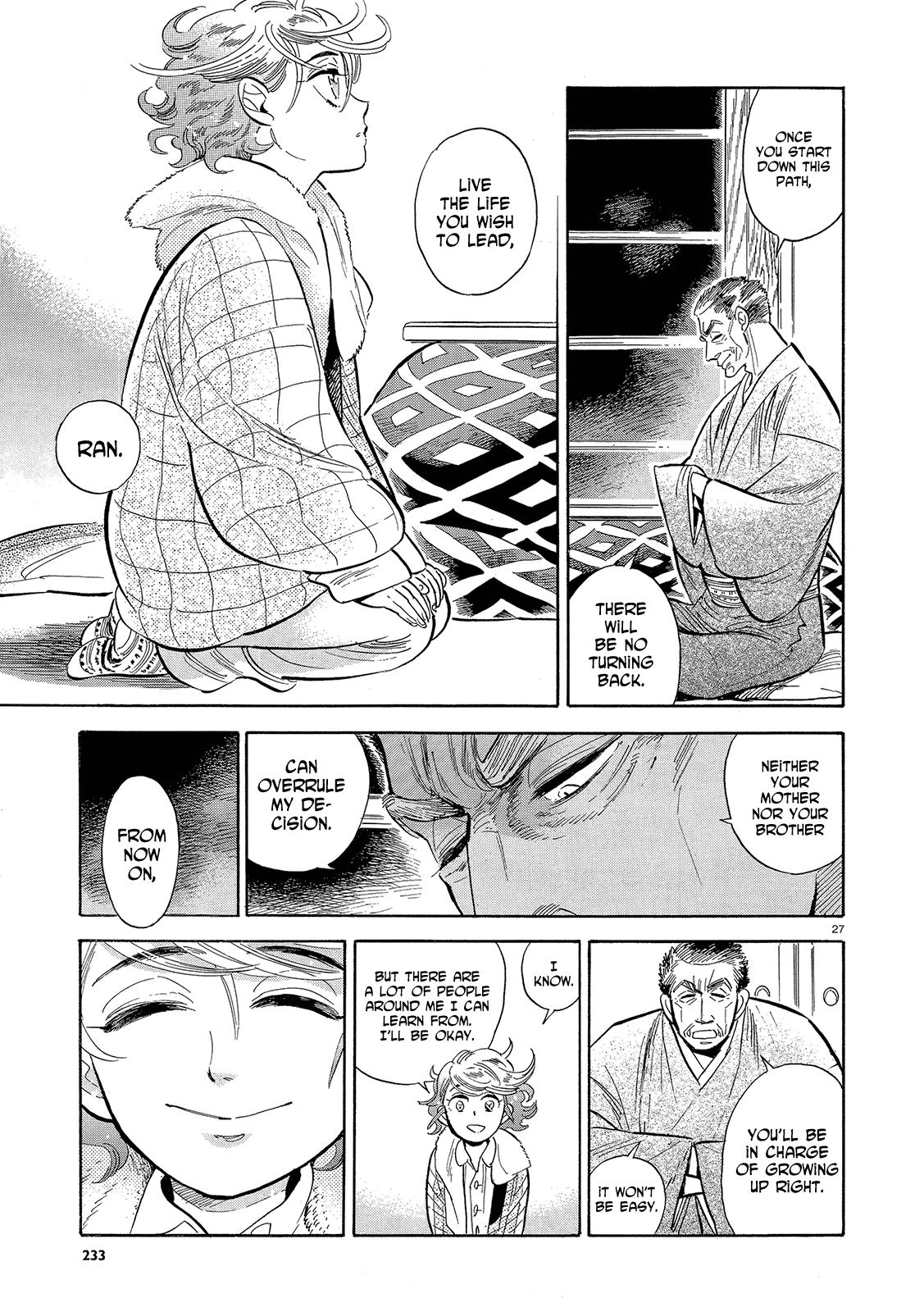 Ran to Haiiro no Sekai Chapter 43 page 27 - Chapter 43: Ran's Journey Starts Gently