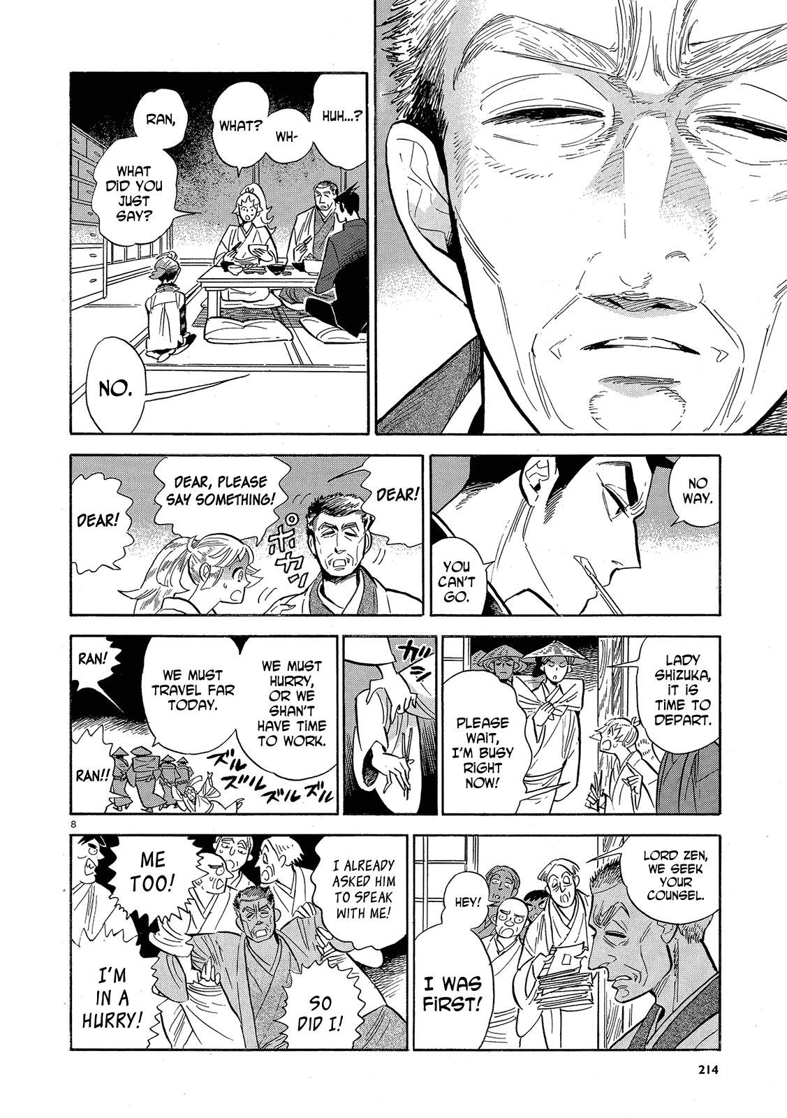 Ran to Haiiro no Sekai Chapter 43 page 8 - Chapter 43: Ran's Journey Starts Gently
