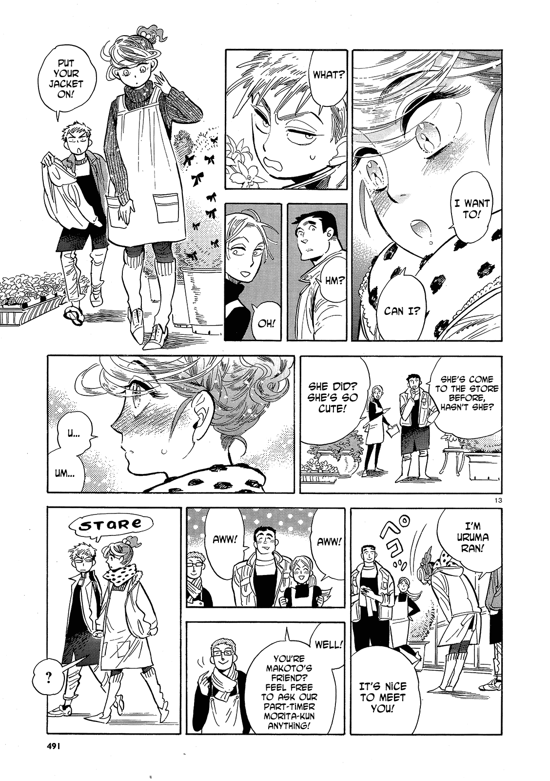 Ran to Haiiro no Sekai Chapter 44 page 13 - Chapter 44: A goodbye present for you as we pass on the road to spring (Part 001)