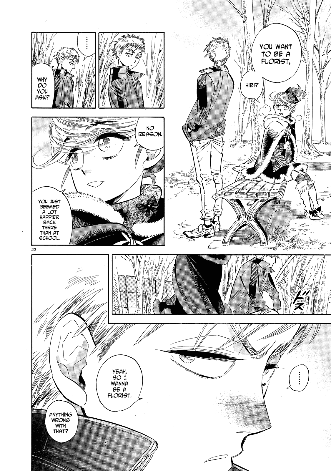 Ran to Haiiro no Sekai Chapter 44 page 22 - Chapter 44: A goodbye present for you as we pass on the road to spring (Part 001)