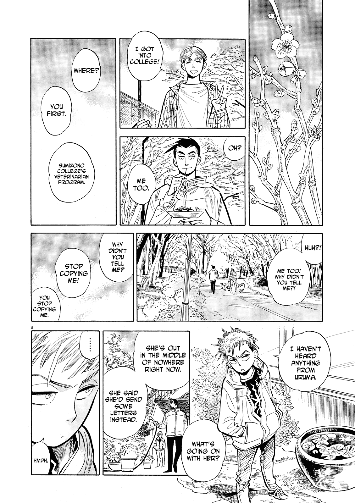 Ran to Haiiro no Sekai Chapter 47 page 8 - Chapter 47: New Leaves