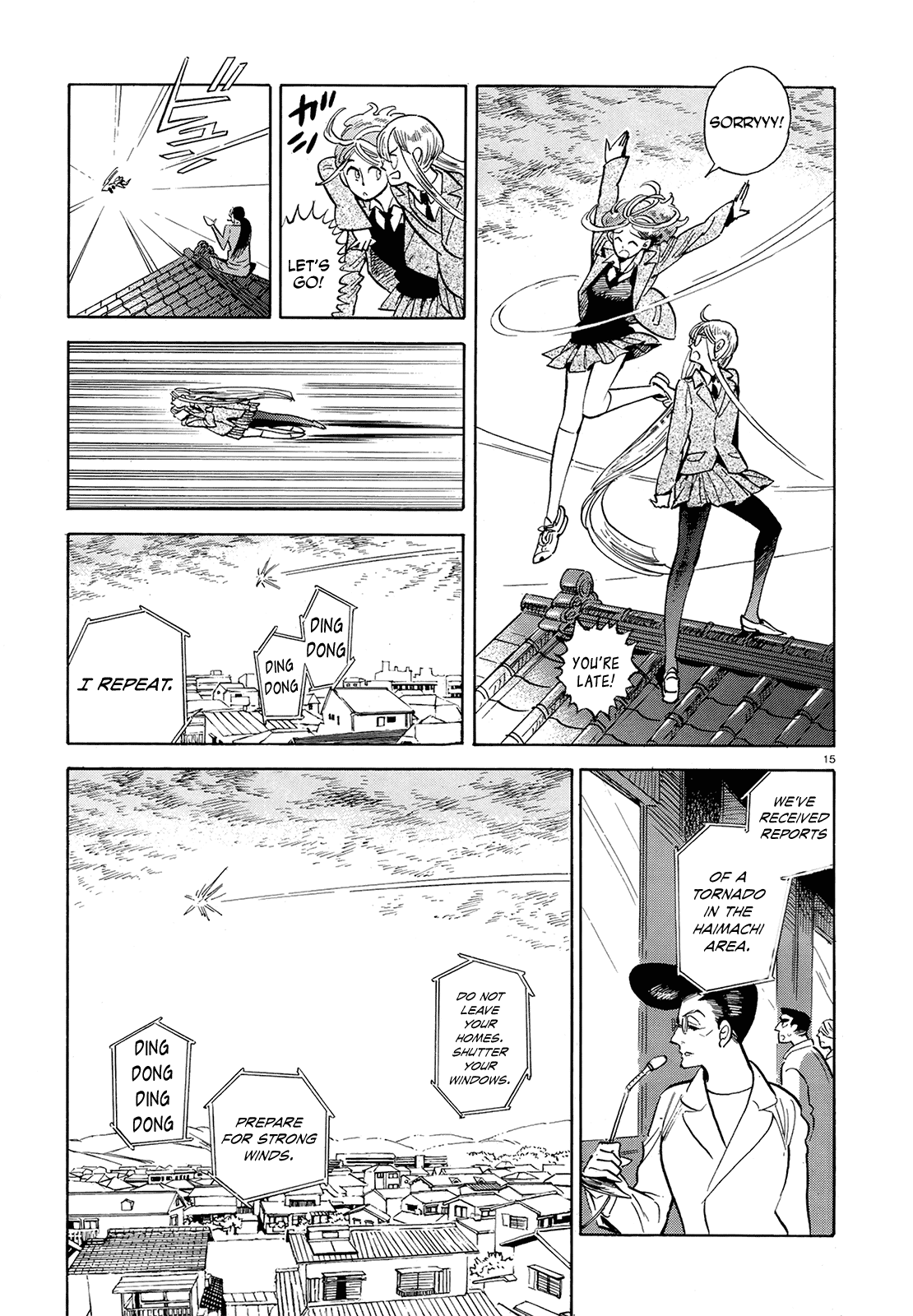 Ran to Haiiro no Sekai Chapter 48 page 15 - Chapter 48: Up Into the Clouds [End]