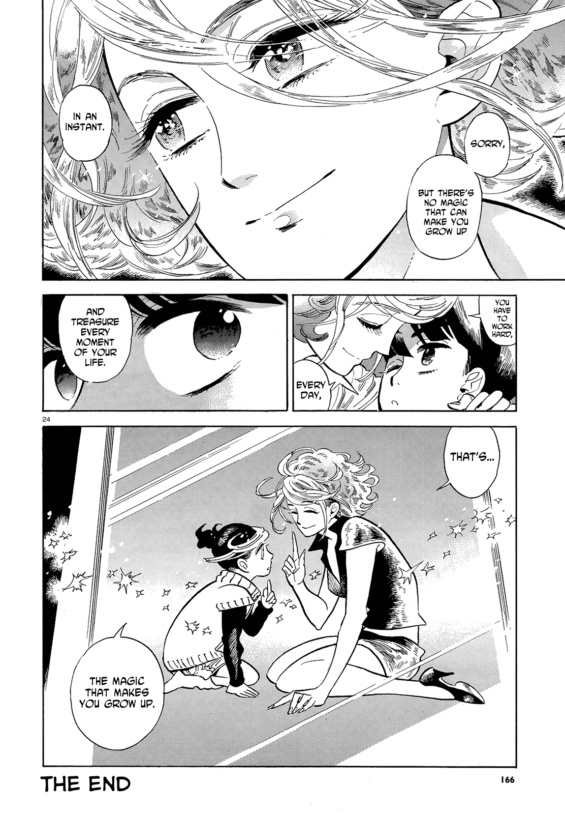 Ran to Haiiro no Sekai Chapter 48 page 24 - Chapter 48: Up Into the Clouds [End]