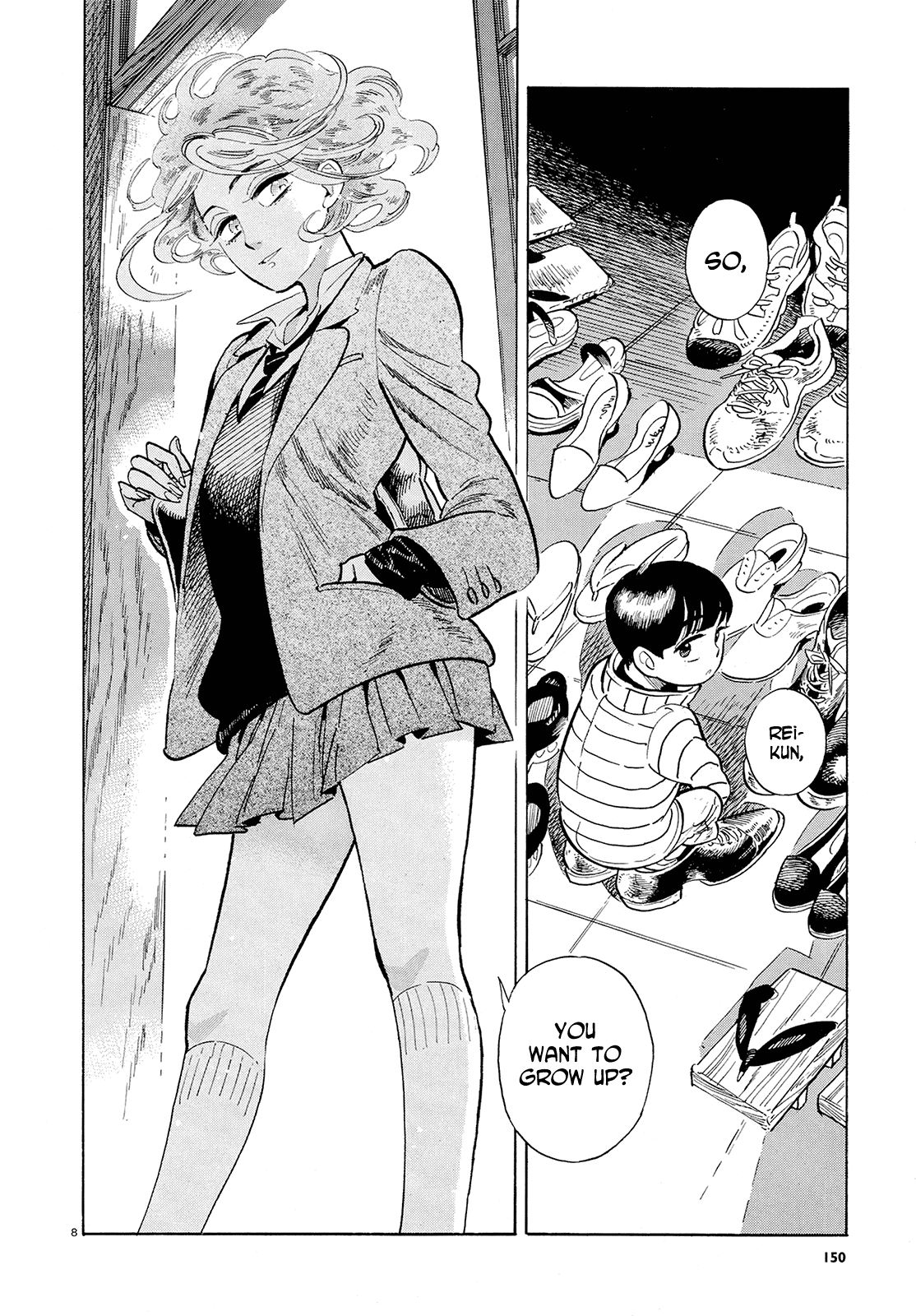 Ran to Haiiro no Sekai Chapter 48 page 8 - Chapter 48: Up Into the Clouds [End]