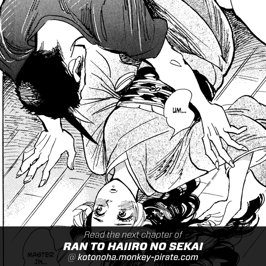 Ran to Haiiro no Sekai Chapter 9 page 45 - Chapter 9: Zen, Leaping and Flying About