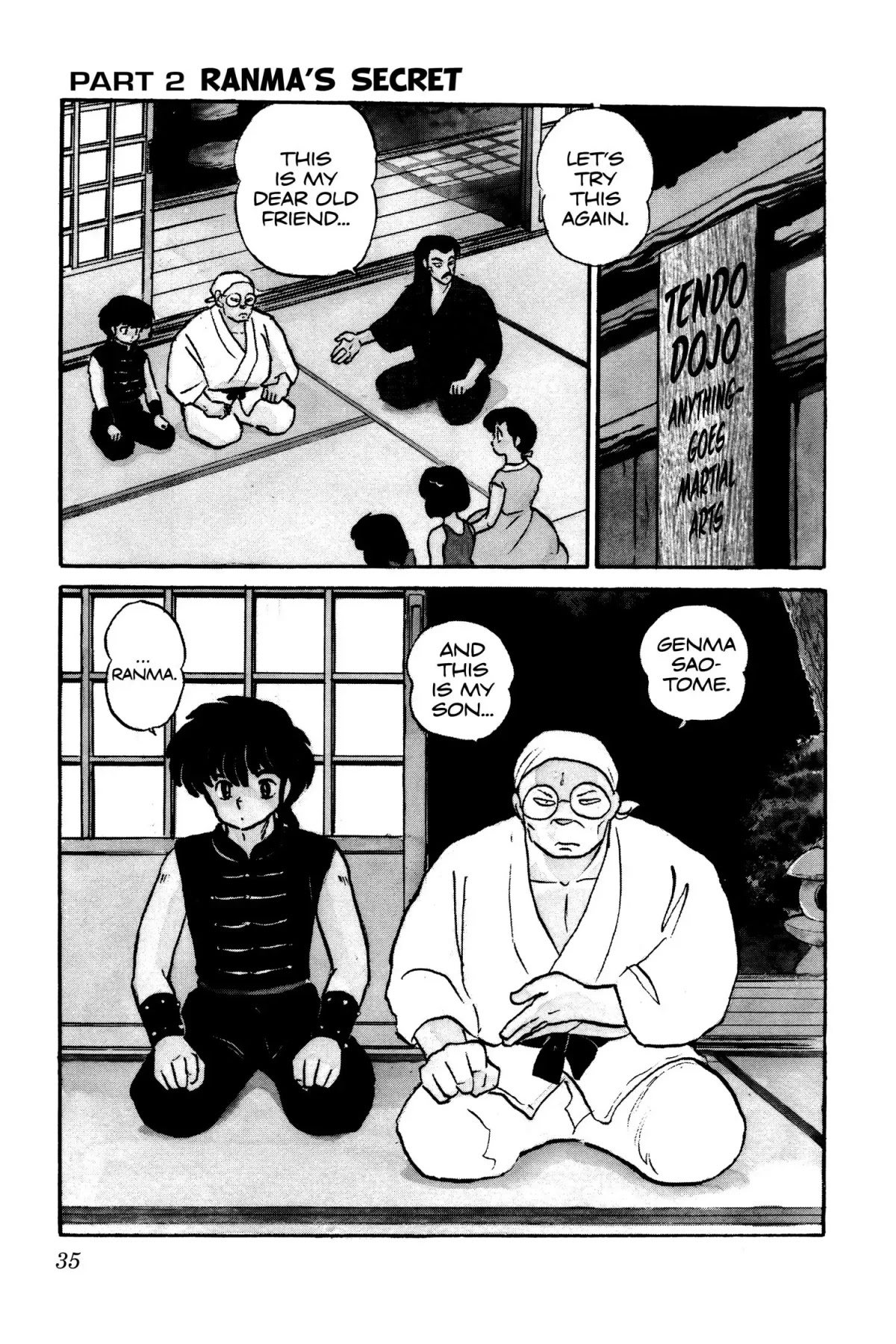 Ranma 1/2 Chapter 2 page 1 - Chapter 2: Ranma's Secret