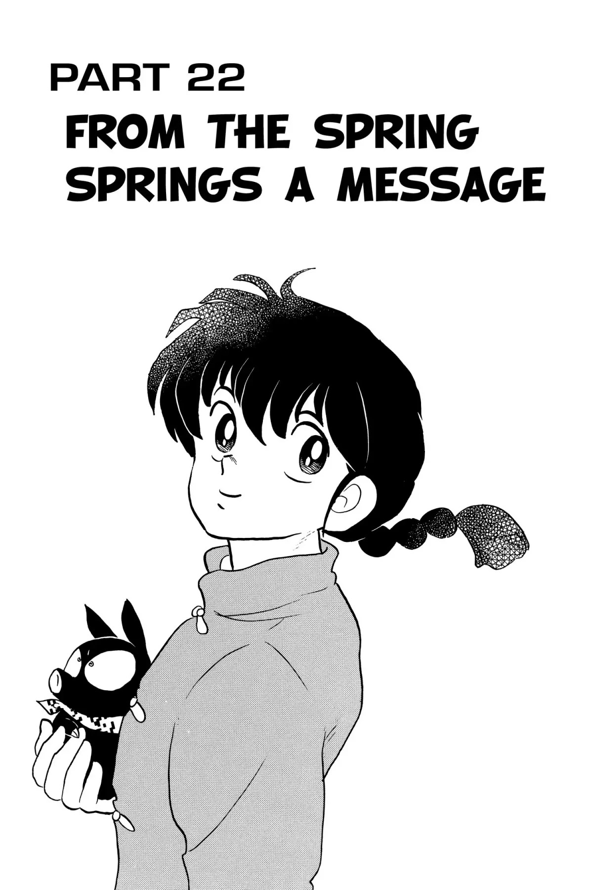Ranma 1/2 Chapter 80 page 1 - Chapter 80: From the Spring, Springs a Message