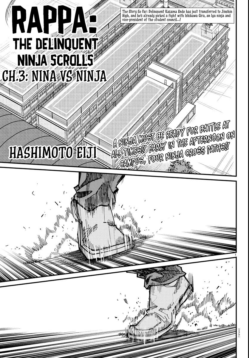 Rappa: The Delinquent Ninja Scrolls Chapter 3 page 1 - Chapter 3: Ninja vs Ninja