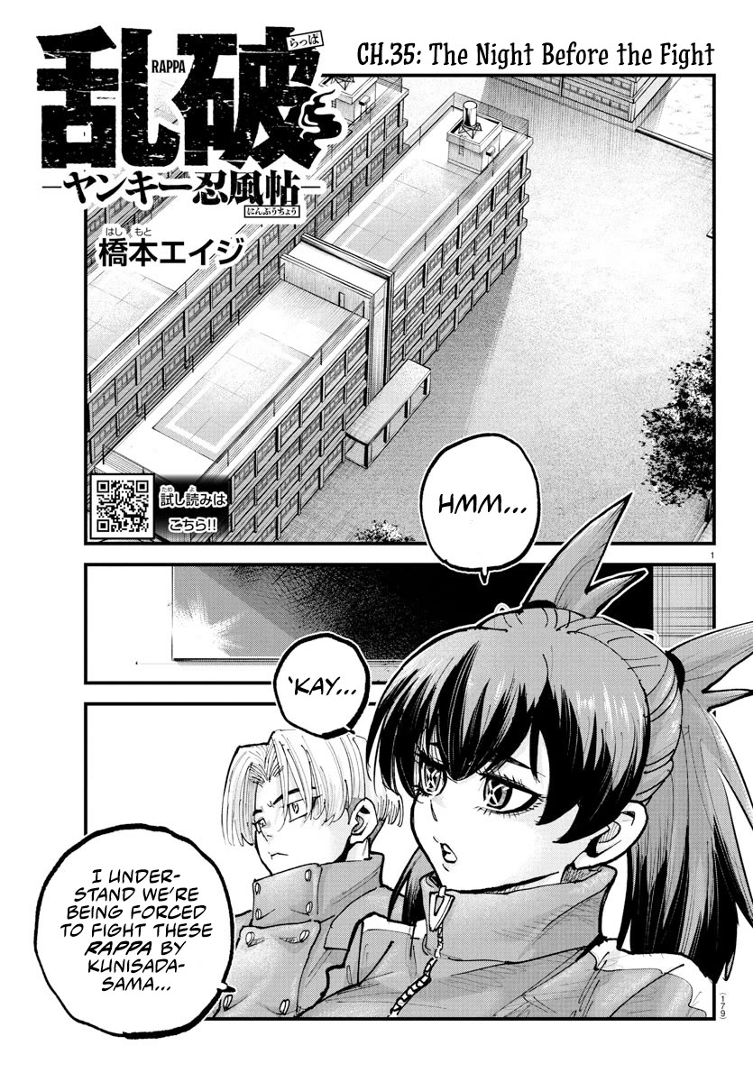 Rappa: The Delinquent Ninja Scrolls Chapter 35 page 1 - Chapter 35: The Night Before The Fight