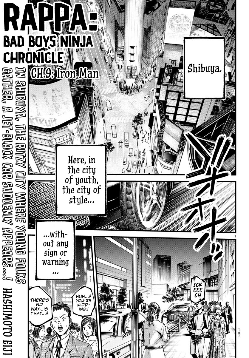 Rappa: The Delinquent Ninja Scrolls Chapter 9 page 1 - Chapter 9: Iron Man
