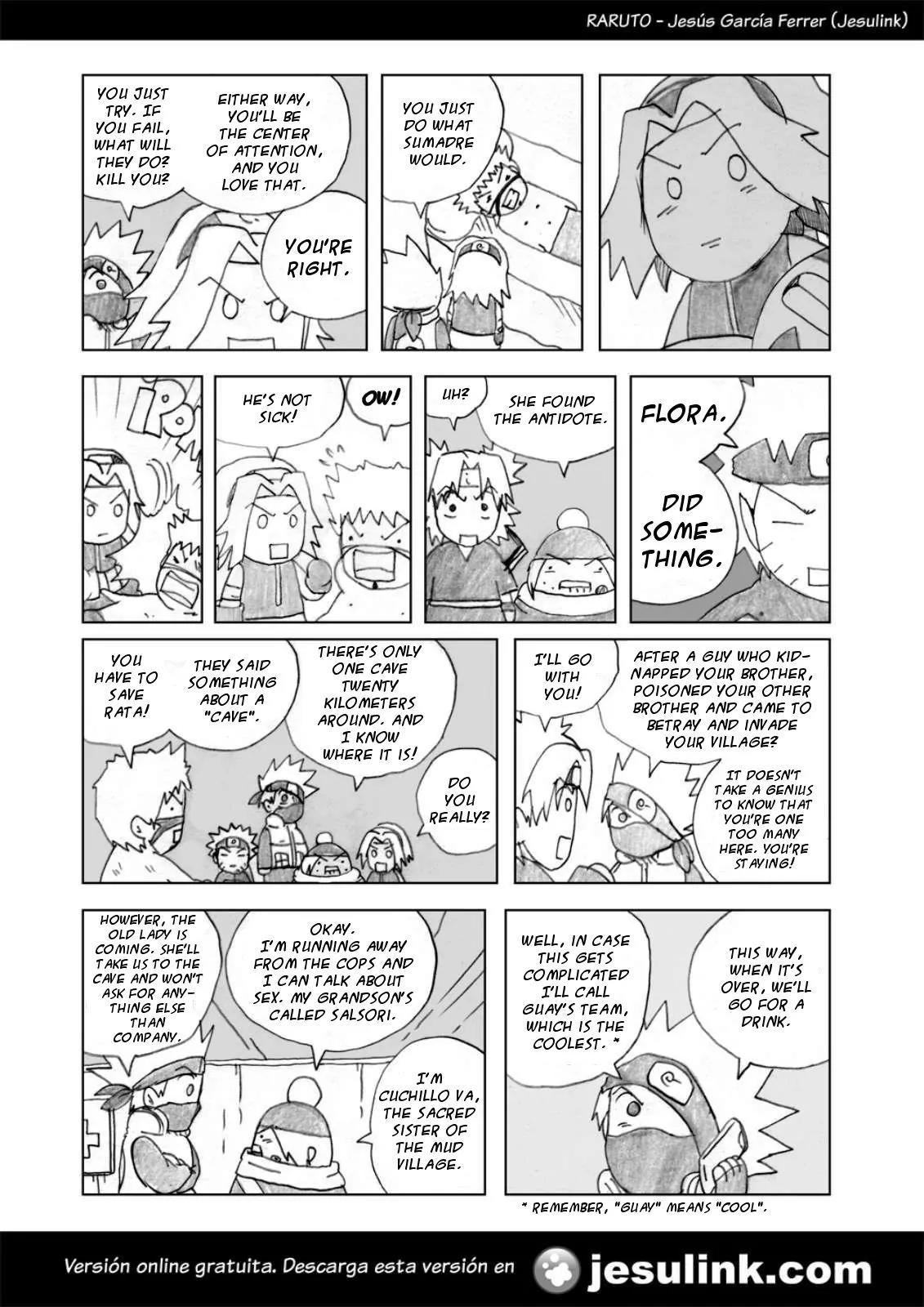 Raruto Sisepuede Chapter 1.2 page 10 - Vol.1 Chapter 2: Kankulo gets ill