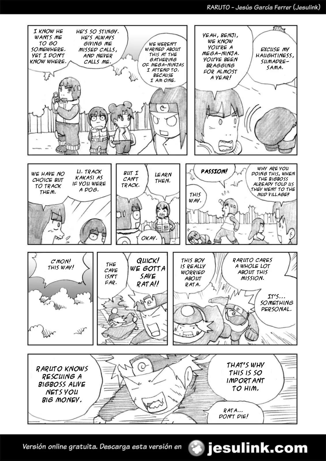 Raruto Sisepuede Chapter 1.2 page 13 - Vol.1 Chapter 2: Kankulo gets ill