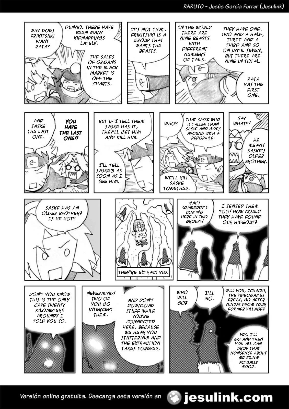 Raruto Sisepuede Chapter 1.2 page 14 - Vol.1 Chapter 2: Kankulo gets ill