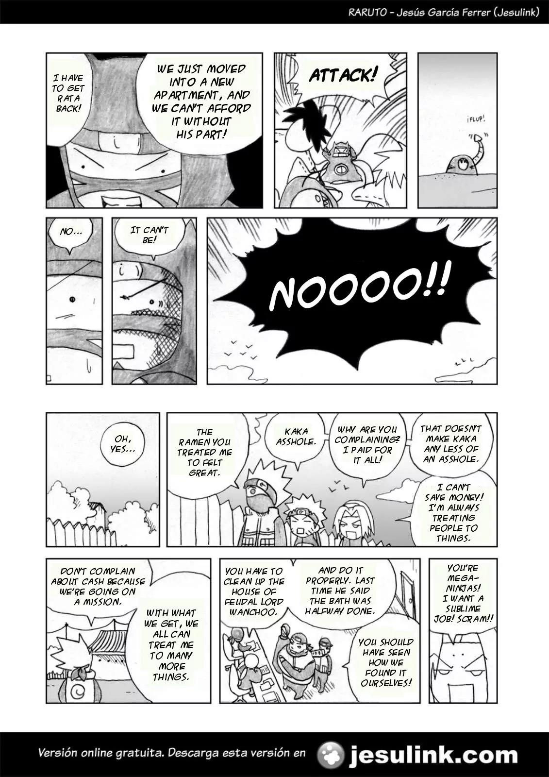 Raruto Sisepuede Chapter 1.2 page 3 - Vol.1 Chapter 2: Kankulo gets ill