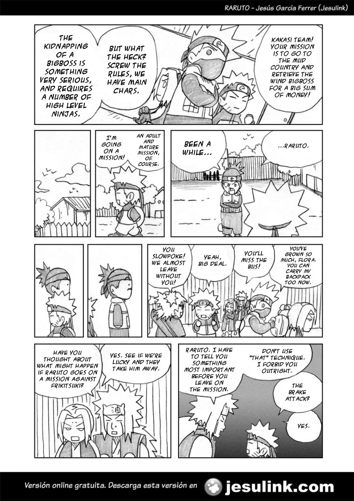 Raruto Sisepuede Chapter 1.2 page 5 - Vol.1 Chapter 2: Kankulo gets ill
