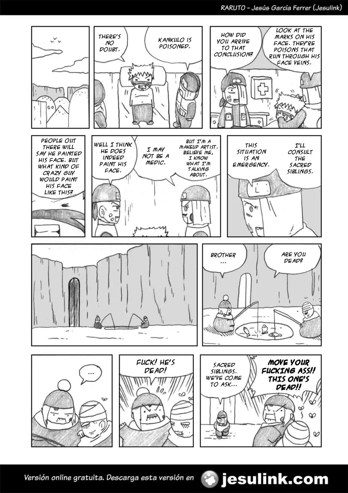 Raruto Sisepuede Chapter 1.2 page 6 - Vol.1 Chapter 2: Kankulo gets ill