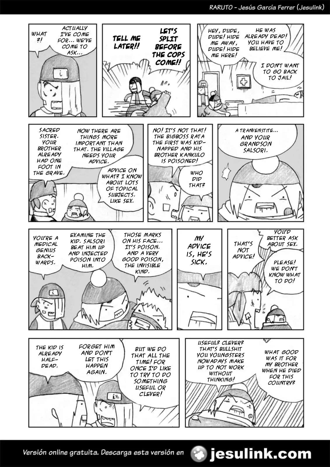 Raruto Sisepuede Chapter 1.2 page 7 - Vol.1 Chapter 2: Kankulo gets ill