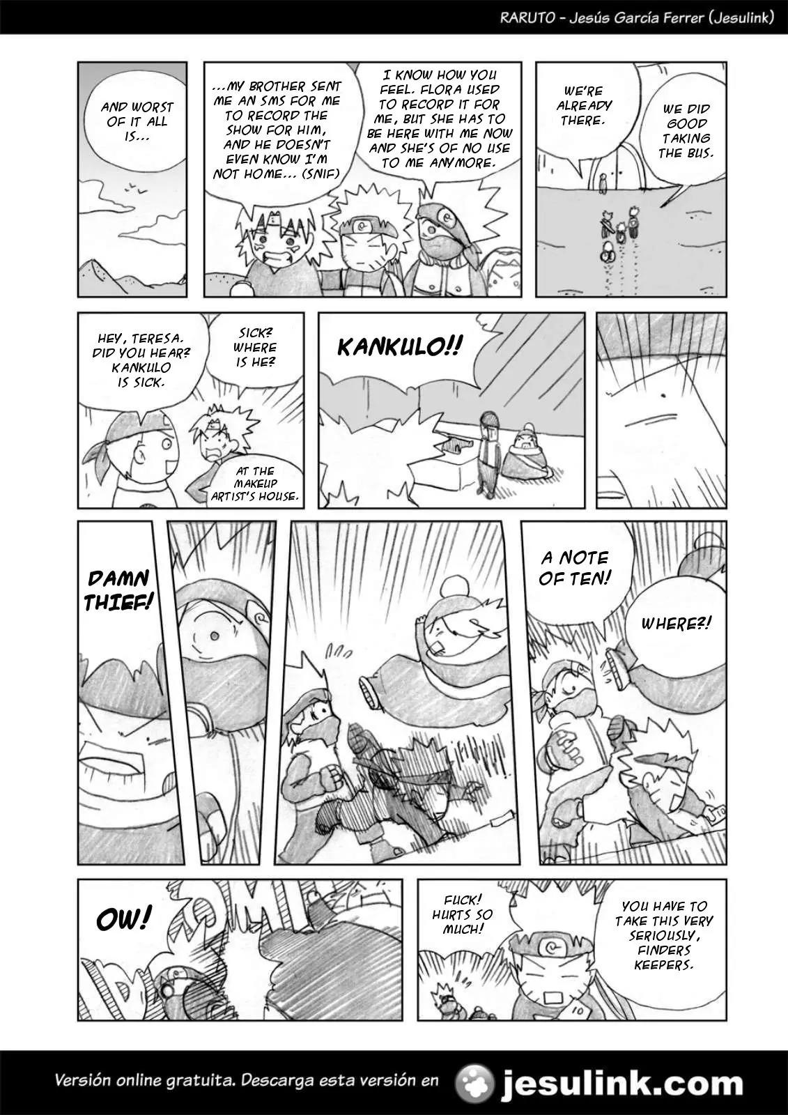 Raruto Sisepuede Chapter 1.2 page 8 - Vol.1 Chapter 2: Kankulo gets ill