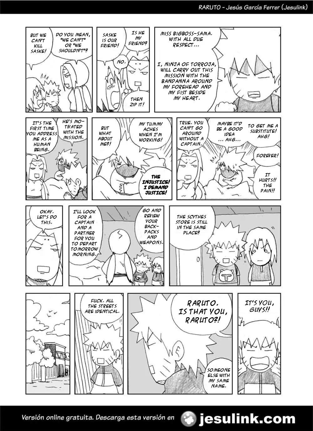 Raruto Sisepuede Chapter 1.5 page 12 - Vol.1 Chapter 5: A Bigboss is worth a lot of money